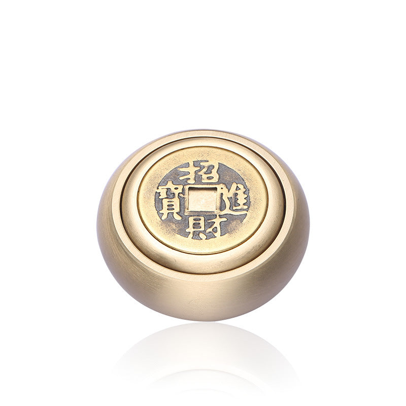 Feiyi Brushed Glaze Brass Money Transfer Handle Piece Pure Copper Money Transfer Engraved Handle Piece Gift Direct Sale