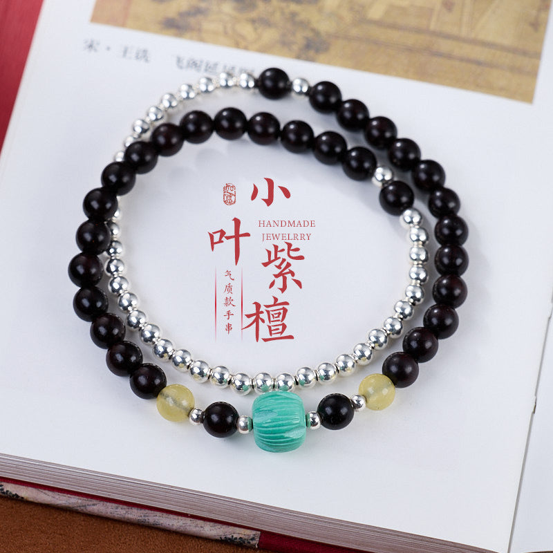 Xiamen Nanputuo Collection Five-Color Gold Leaf Heart Sutra Multi-Treasure Glass Bell Lion Dance Bracelet Ten Perfect Bracelets