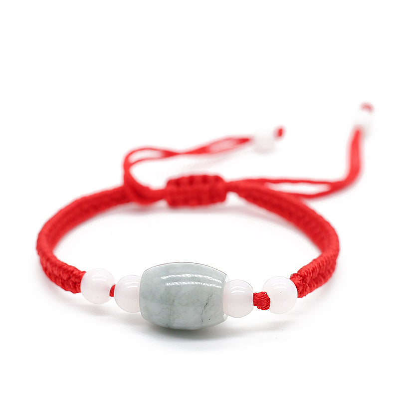 Natural emerald A Goods Red Rope Bracelet Lucky Red Rope Woven in the Year of Birth Red Carrying Strap