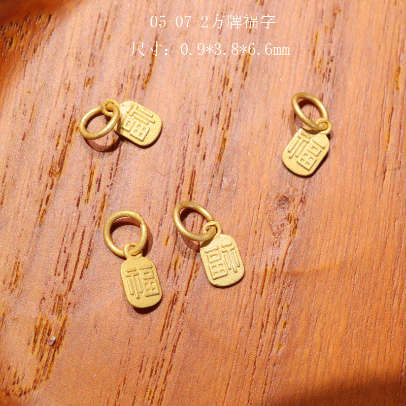 Silver Gold Plated Accessories Small Brand DIY Handmade Jewelry Accessories Butterfly Money Bag Crystal South Red Agate Flowing Style