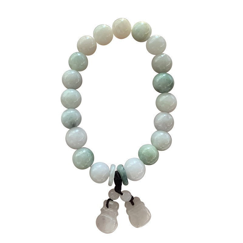 Custom Natural Jade Bracelet for Women New Chinese Style National Style Jadeite Bracelet High-end Gift