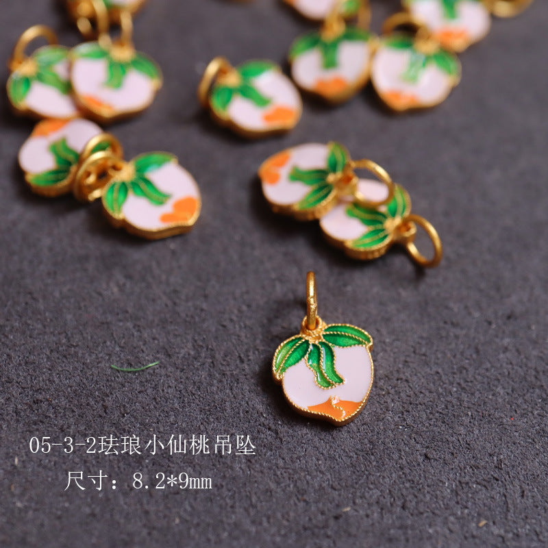 Silver Gold Plated Accessories Small Brand DIY Handmade Jewelry Accessories Butterfly Money Bag Crystal South Red Agate Flowing Style