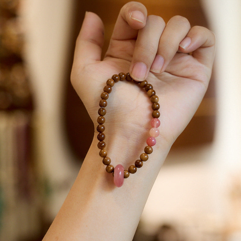 Natural Kuk Bodhi Bracelet Salt Source Agate Simple New Chinese Style Design Wenwan Bracelet Gift for Best Friend