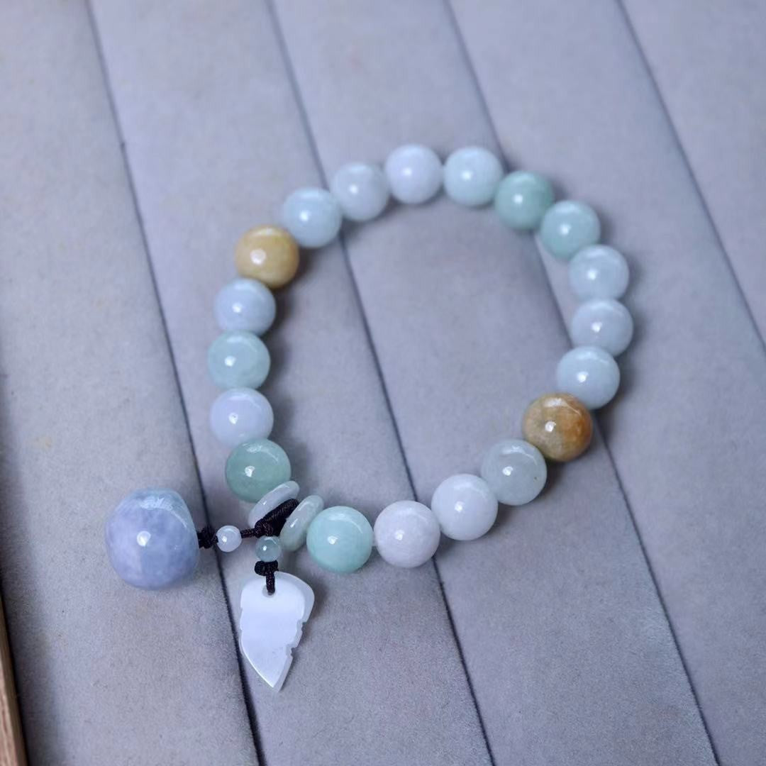 Custom Natural Jade Bracelet for Women New Chinese Style National Style Jadeite Bracelet High-end Gift