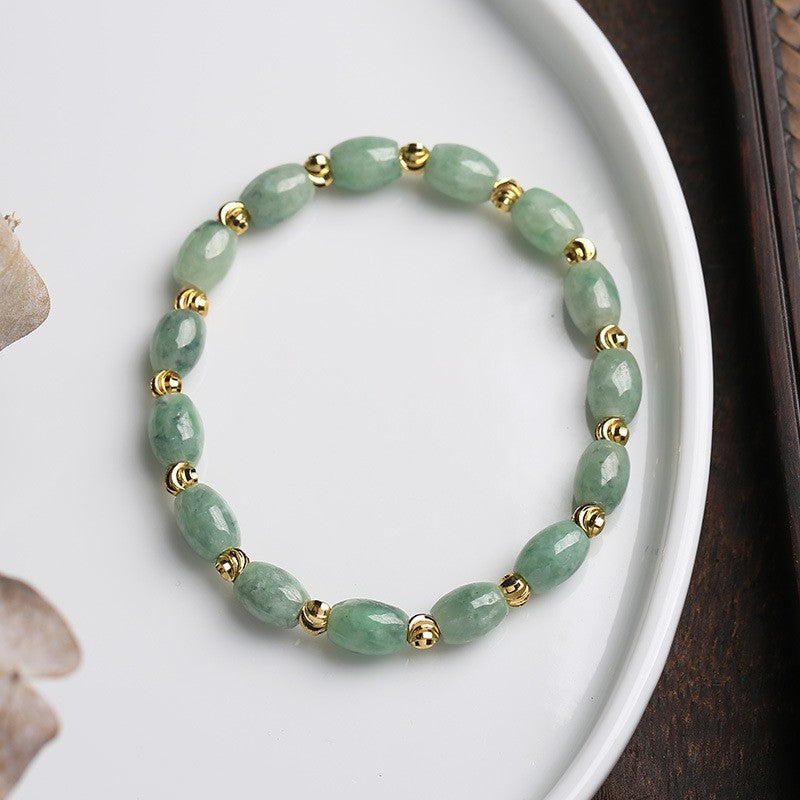Custom Natural Jade Bracelet for Women New Chinese Style National Style Jadeite Bracelet High-end Gift