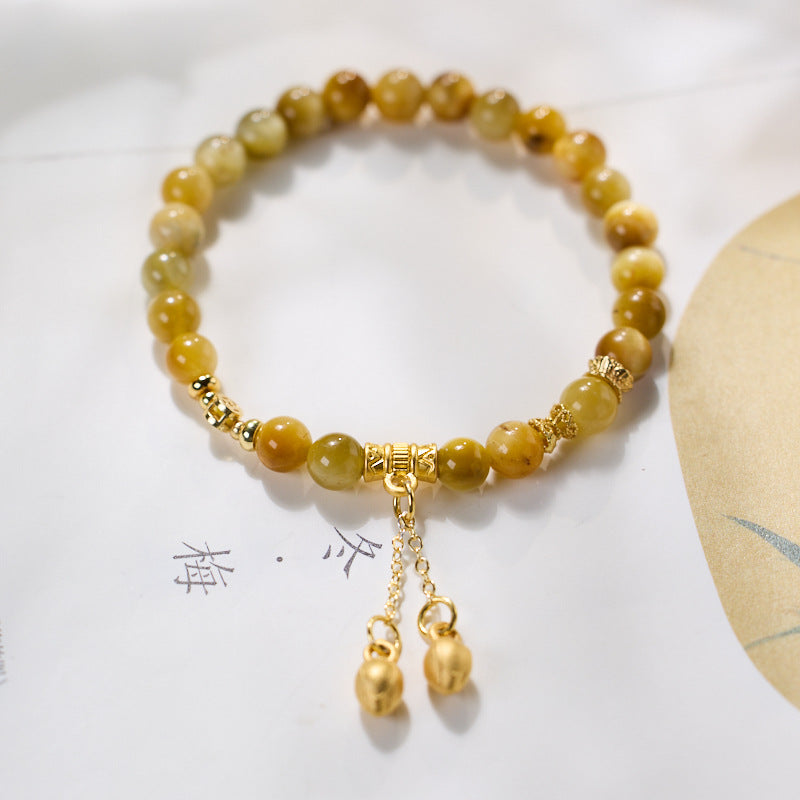 Neues Tigerauge-Steinarmband im chinesischen Stil, zwei Welten, Freude, Frühling voller Freude, goldenes Tigerauge-Armband für Frauen, High-End-Sinn, Geschenk im nationalen Stil