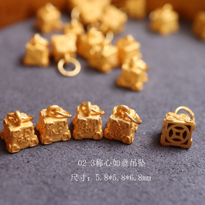 Silver Gold Plated Accessories Small Brand DIY Handmade Jewelry Accessories Butterfly Money Bag Crystal South Red Agate Flowing Style