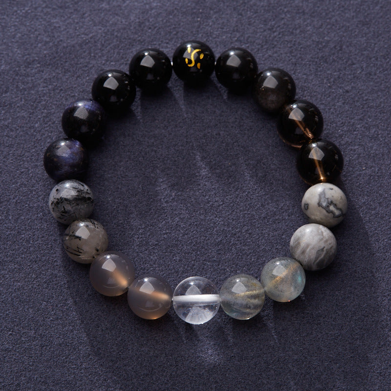 Five Elements Bracelet Gold Wood Water Fire Earth Five Elements Birth Year Zodiac Multi-Treasure Bracelet Temple Taoist Temple Affinity Scenic Gift