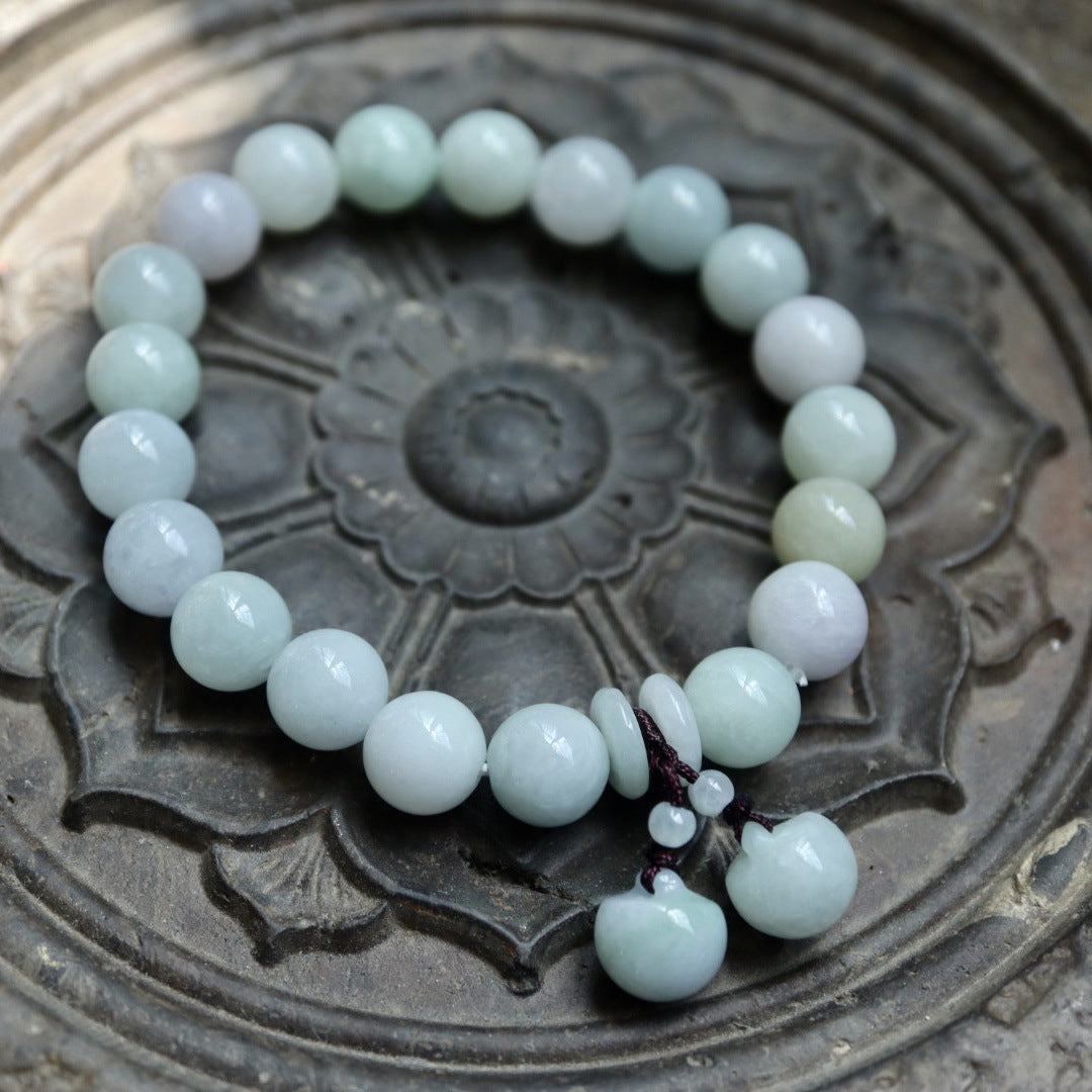 Natural Jadeite Bracelet with Pendant Pixiu Jadeite Jade Bracelet Jewelry Couple Style diy Bracelet