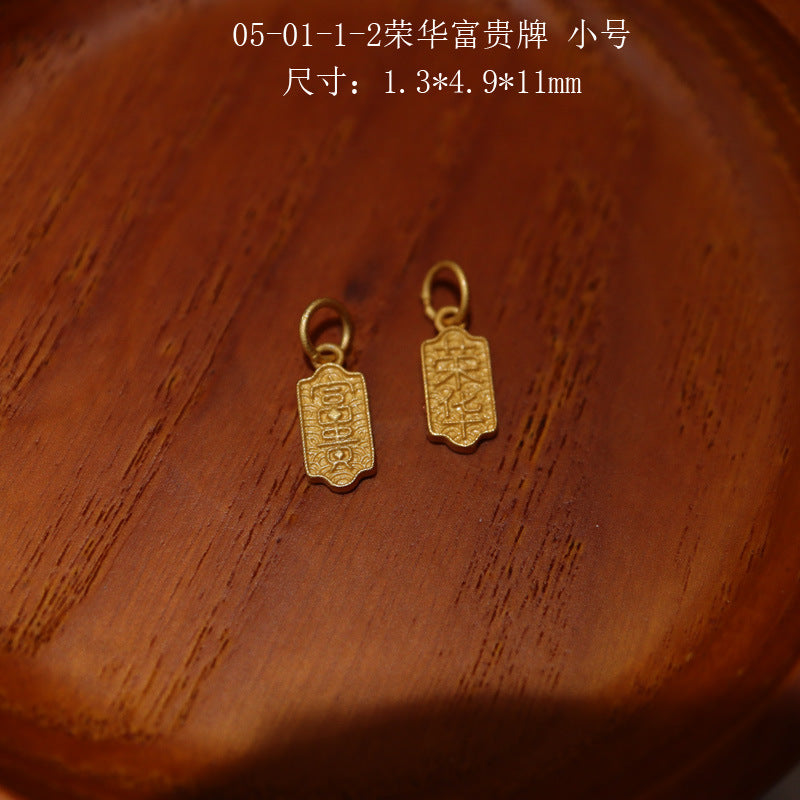 Silver Gold Plated Accessories Small Brand DIY Handmade Jewelry Accessories Butterfly Money Bag Crystal South Red Agate Flowing Style