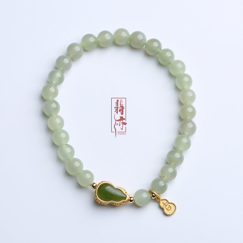 Natural6MM Hetian Jade Bracelet for Women S925Sterling Silver Jade Jewelry Bracelet Gift for Best Friend Wholesale