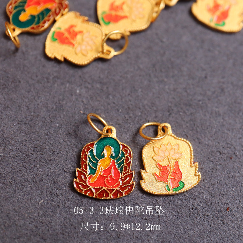 Silver Gold Plated Accessories Small Brand DIY Handmade Jewelry Accessories Butterfly Money Bag Crystal South Red Agate Flowing Style