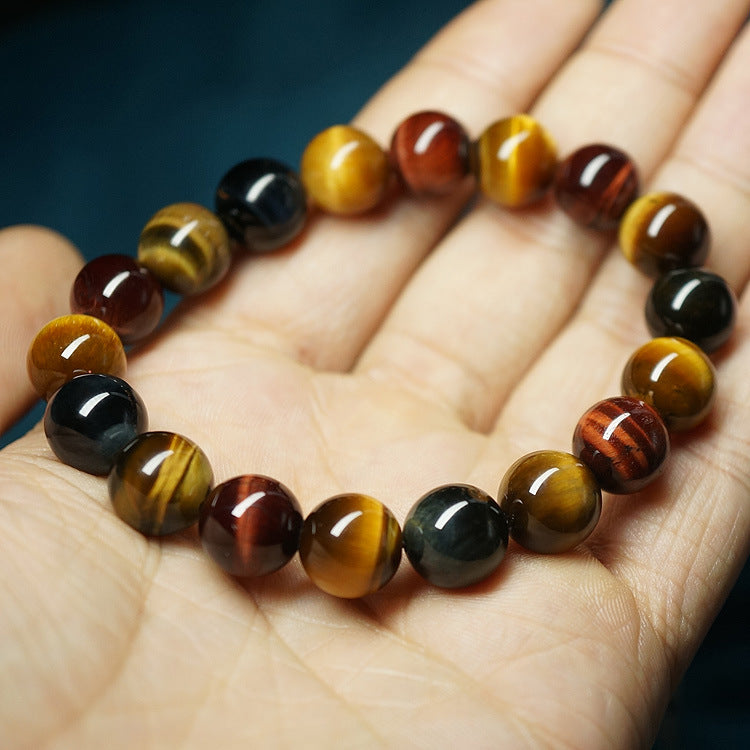 Natural Red Blue Yellow Tiger Eye Bracelet AA Red Blue Yellow Tiger Eye Stone Bracelet Yiwu Small Goods Cross-border hot sale