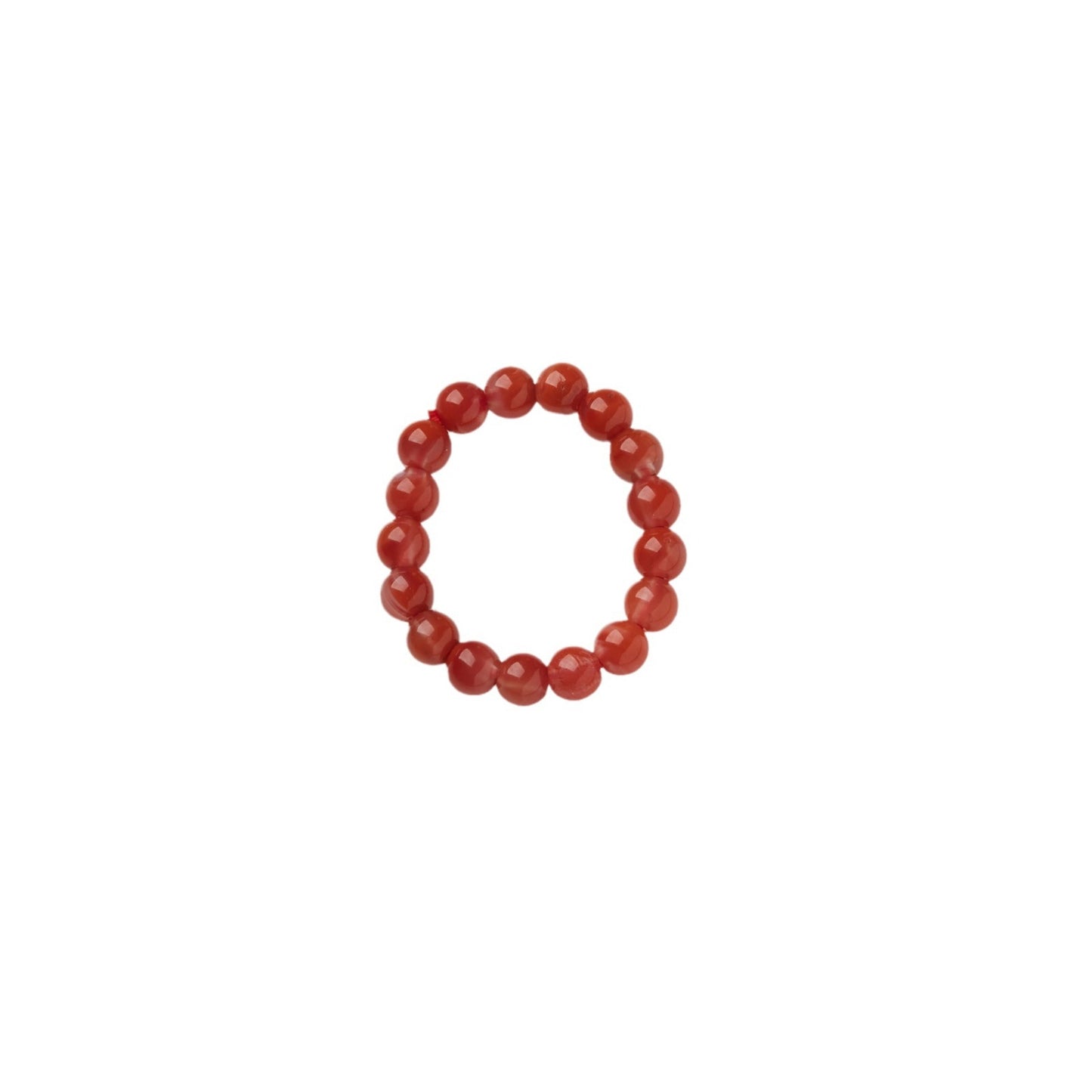 Natürlicher 4-mm-Nanhong-Achatring für Damen, Liangshan-Material, Kirschrot, High-End-Sinn, eleganter Ring