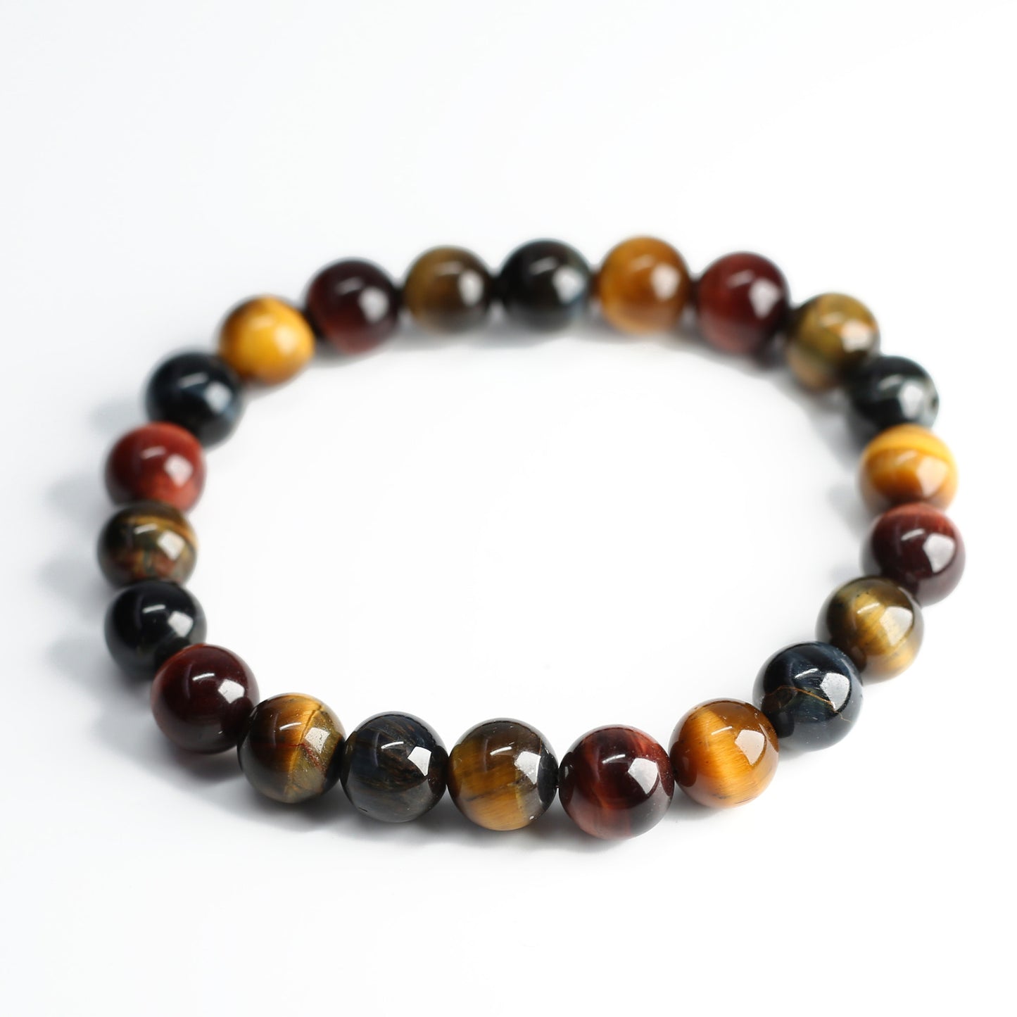 Natural Red Blue Yellow Tiger Eye Bracelet AA Red Blue Yellow Tiger Eye Stone Bracelet Yiwu Small Goods Cross-border hot sale