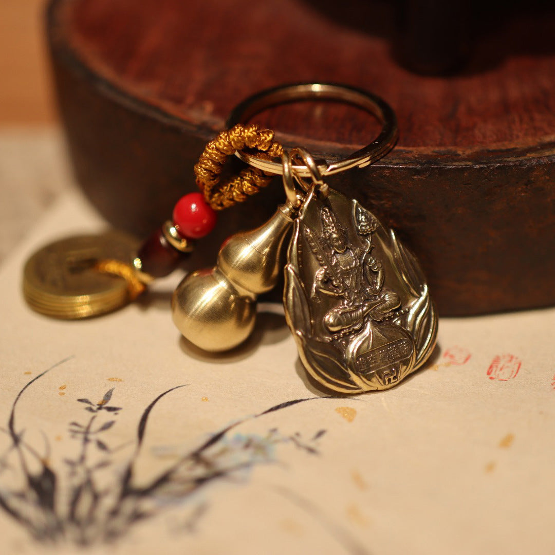 12Sternzeichen Schlüsselanhänger Zwölf Sternzeichen Jahr Geburt Buddha Acht Wächtergottheiten Vairocana Tausendhand-Guanyin-Anhänger