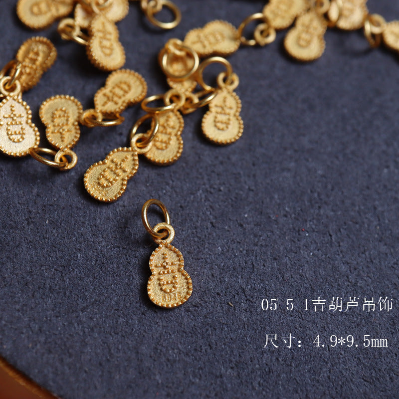 Silver Gold Plated Accessories Small Brand DIY Handmade Jewelry Accessories Butterfly Money Bag Crystal South Red Agate Flowing Style
