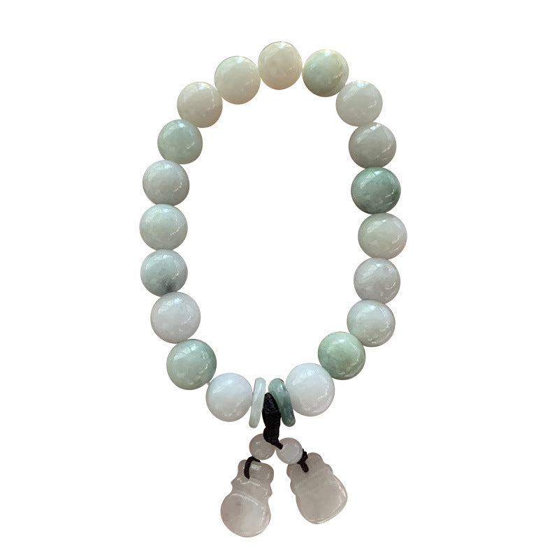 Natural Jadeite Bracelet with Pendant Pixiu Jadeite Jade Bracelet Jewelry Couple Style diy Bracelet