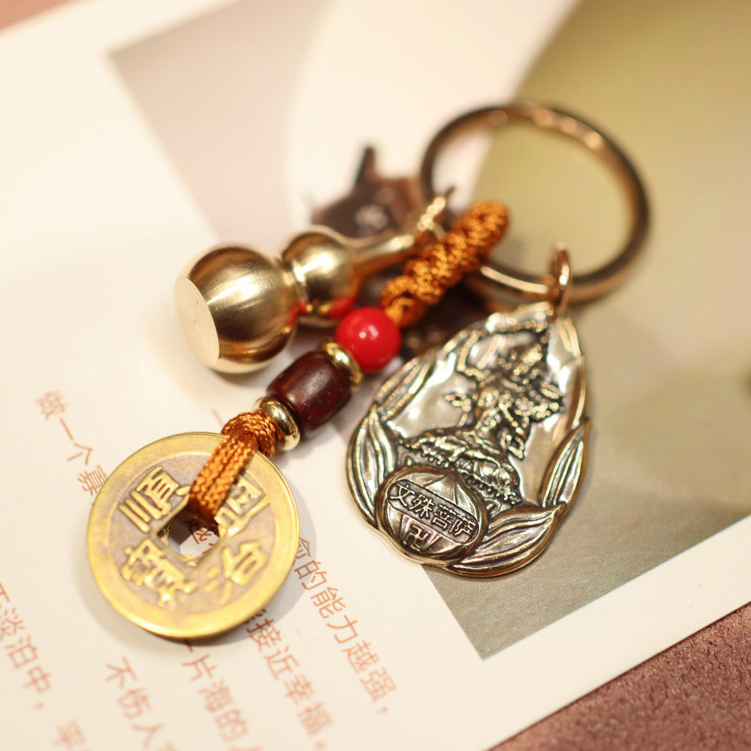12Sternzeichen Schlüsselanhänger Zwölf Sternzeichen Jahr Geburt Buddha Acht Wächtergottheiten Vairocana Tausendhand-Guanyin-Anhänger