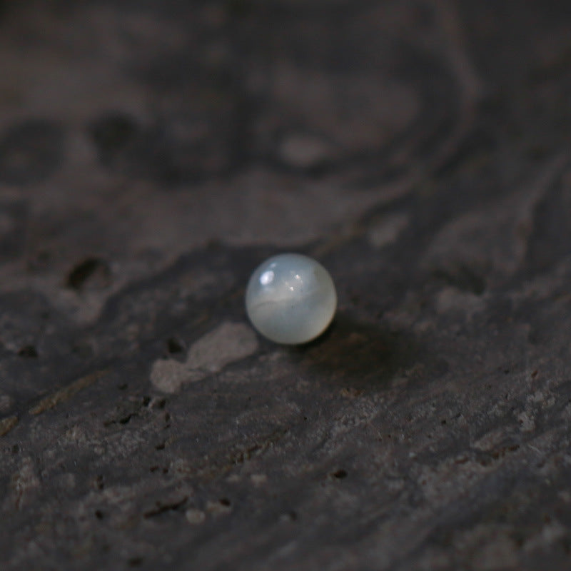 Customized Processing Natural Hetian Jade DIY Accessories Round Beads Loose Beads108Jade Bead Bracelet Accessories