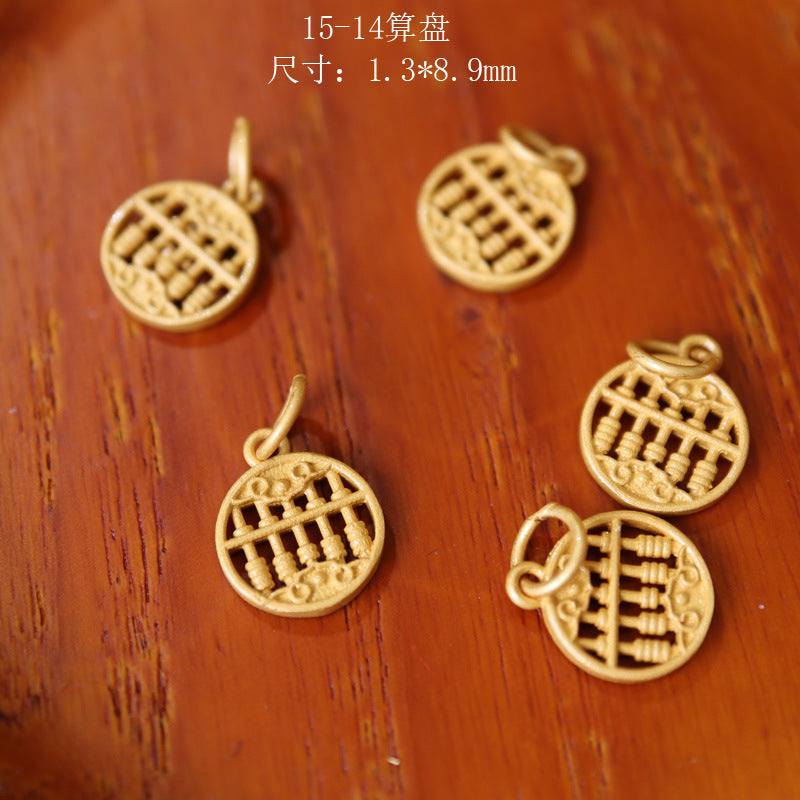 Silver Gold Plated Accessories Small Brand DIY Handmade Jewelry Accessories Butterfly Money Bag Crystal South Red Agate Flowing Style