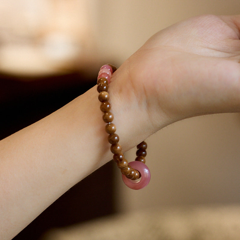 Natural Kuk Bodhi Bracelet Salt Source Agate Simple New Chinese Style Design Wenwan Bracelet Gift for Best Friend