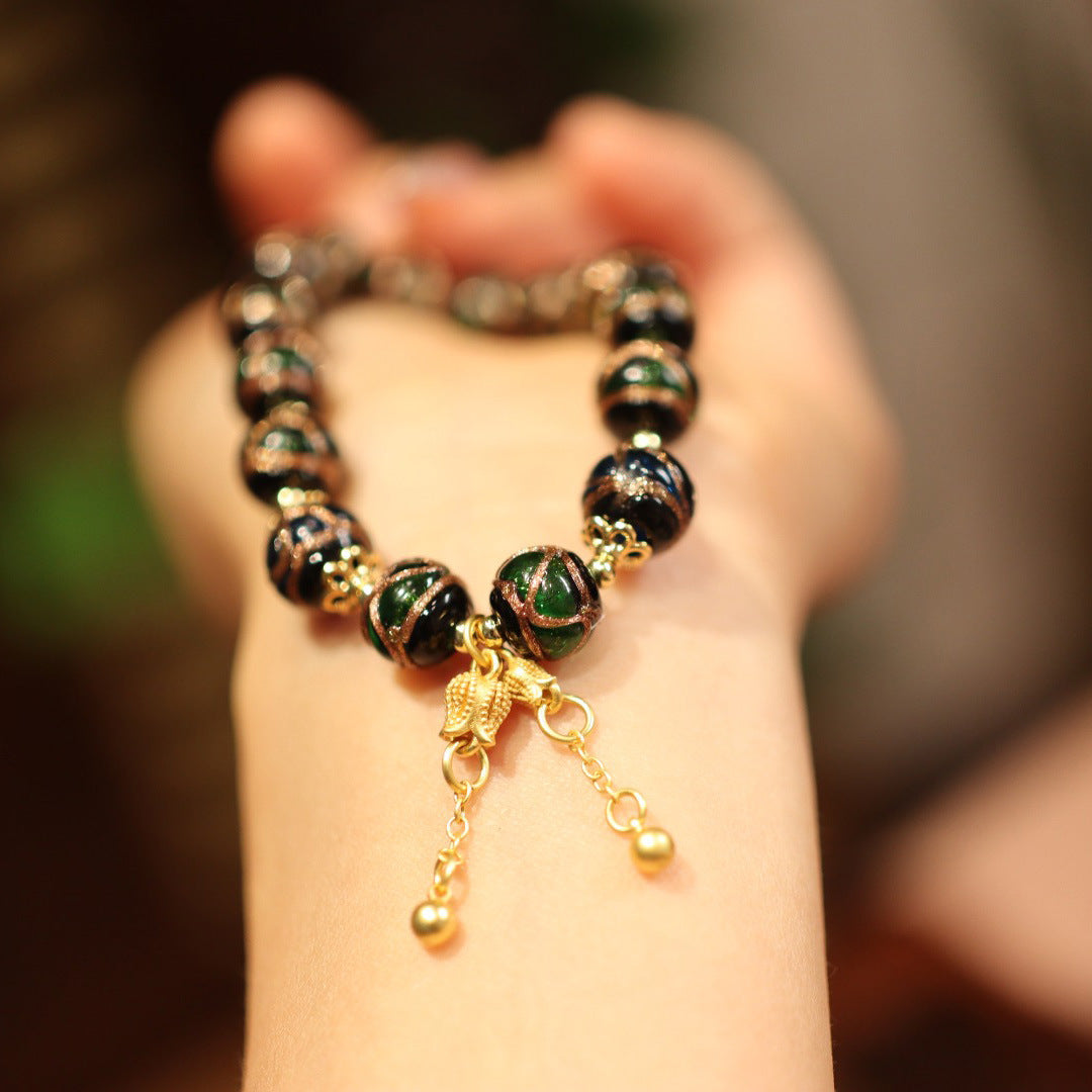 Incense Ash Glaze Bracelet Zodiac Year Twelve Zodiac Bracelet Ancient Method Multi-Treasure Gold-Swallowing Beast Beijing Palace Family of Three