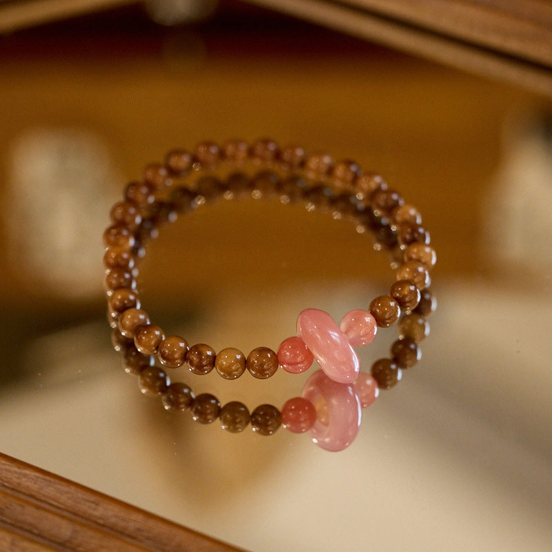 Natural Kuk Bodhi Bracelet Salt Source Agate Simple New Chinese Style Design Wenwan Bracelet Gift for Best Friend