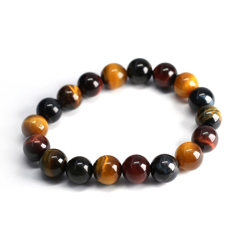 Natural Red Blue Yellow Tiger Eye Bracelet AA Red Blue Yellow Tiger Eye Stone Bracelet Yiwu Small Goods Cross-border hot sale