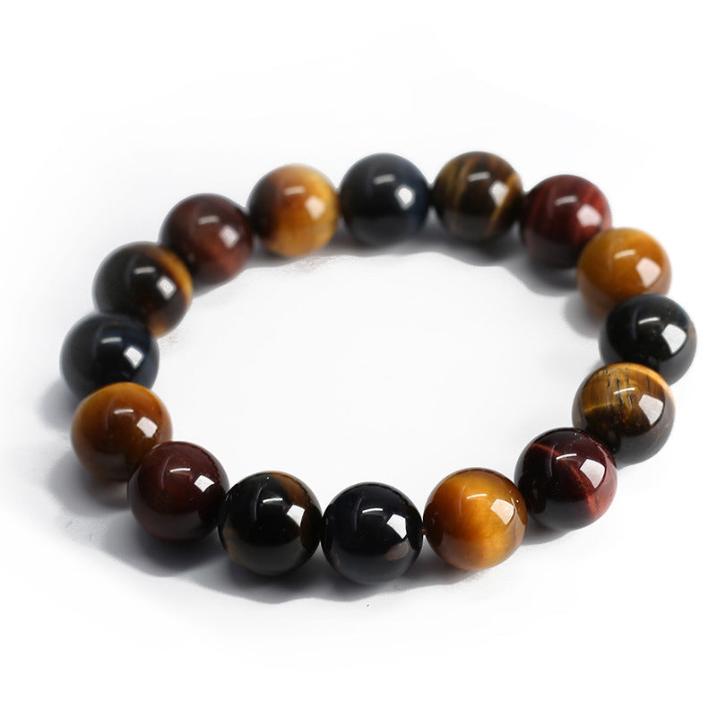 Natural Red Blue Yellow Tiger Eye Bracelet AA Red Blue Yellow Tiger Eye Stone Bracelet Yiwu Small Goods Cross-border hot sale