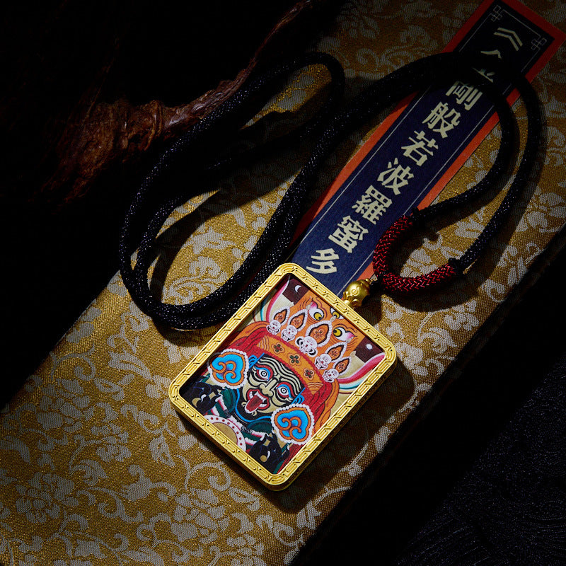 Tibetan Thangka Necklace Zakiram Past and Present Life Pendant Sweater Chain Gawu Box Zakiram Pendant Necklace