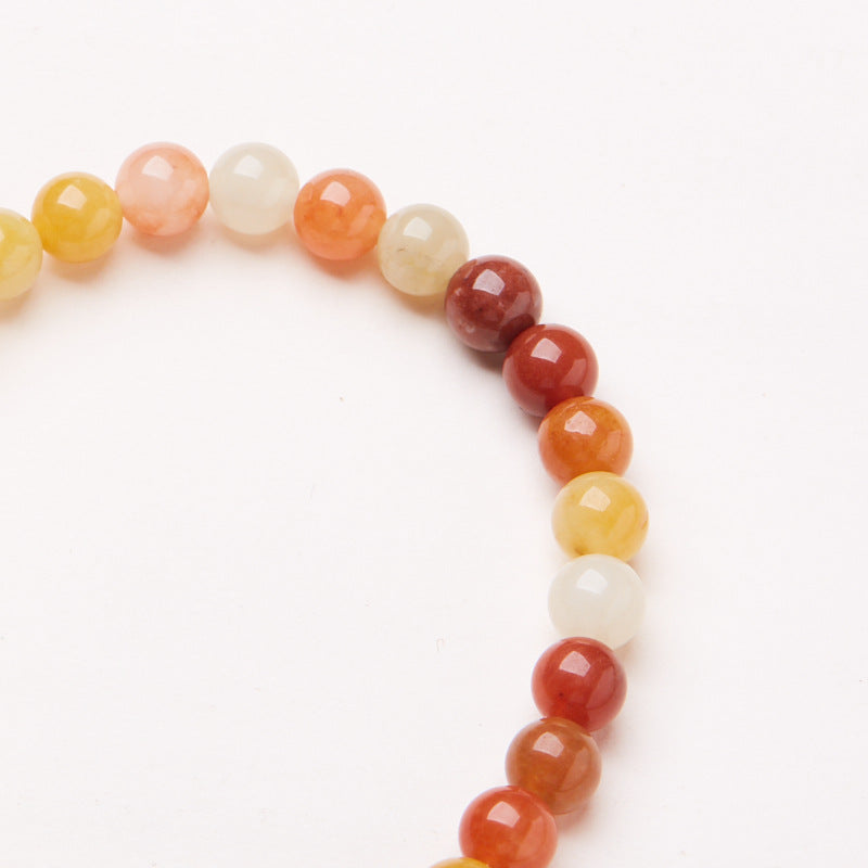 Xinjiang Natural Golden Silk Jade Bracelet Chalcedony Agate Peace Buckle Bracelet Gobi Jade Stone Bracelet Best Friend Gift