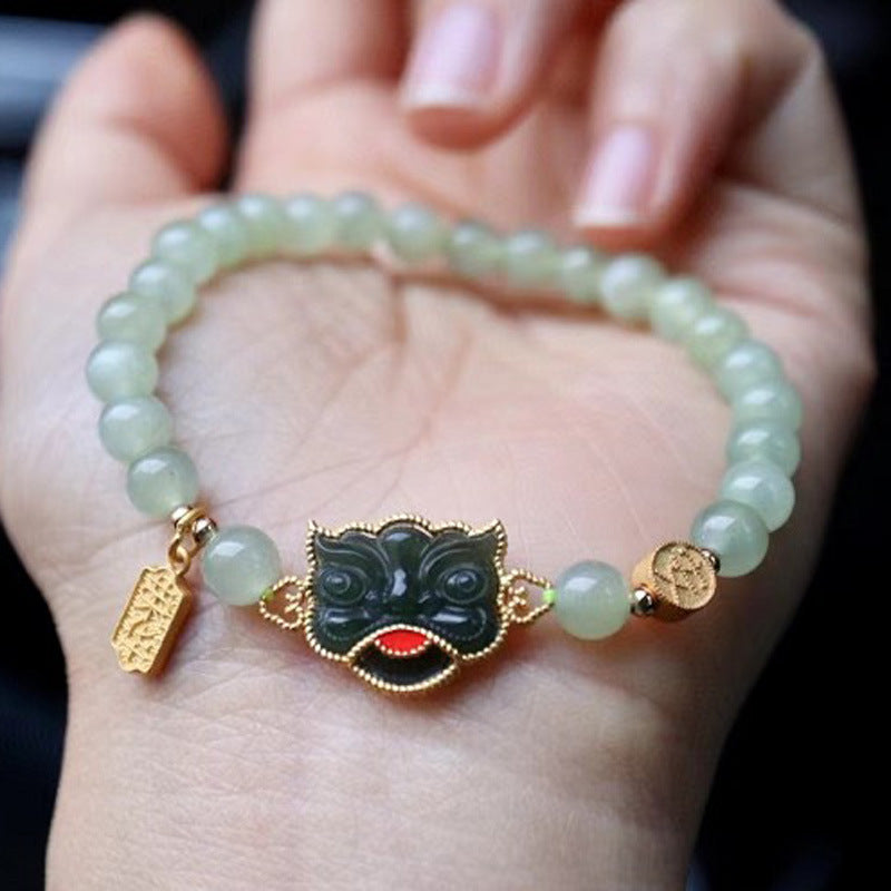 Natural6MM Hetian Jade Bracelet for Women S925Sterling Silver Jade Jewelry Bracelet Gift for Best Friend Wholesale