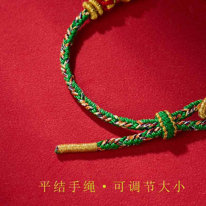 2024Handgefertigtes Armband mit rotem Band für Männer und Frauen, Sternzeichen-Schutz-Buddha-Projektionsstein, Shurangama-Mantra, Sechs-Wort-Mantra, Zwölf-Sternzeichen-Schutzgottheit