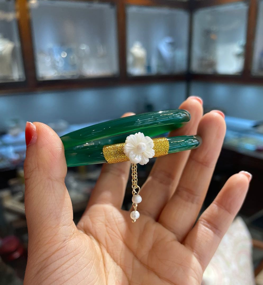 Gold-Devouring Beast Natural Chalcedony Ding-Dang Bracelet Agate Bracelet Ultra-Thin Strip Delicate and Exquisite Jade Bracelet Women's Jewelry Accessories