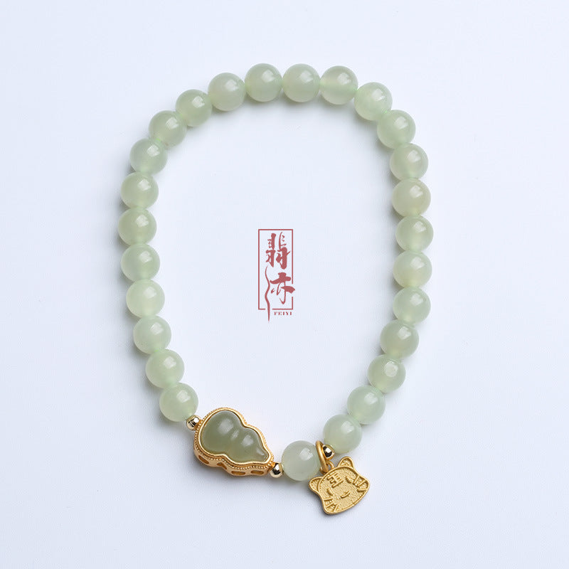 Natural6MM Hetian Jade Bracelet for Women S925Sterling Silver Jade Jewelry Bracelet Gift for Best Friend Wholesale
