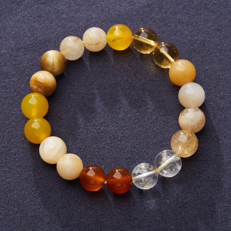 Five Elements Bracelet Gold Wood Water Fire Earth Five Elements Birth Year Zodiac Multi-Treasure Bracelet Temple Taoist Temple Affinity Scenic Gift