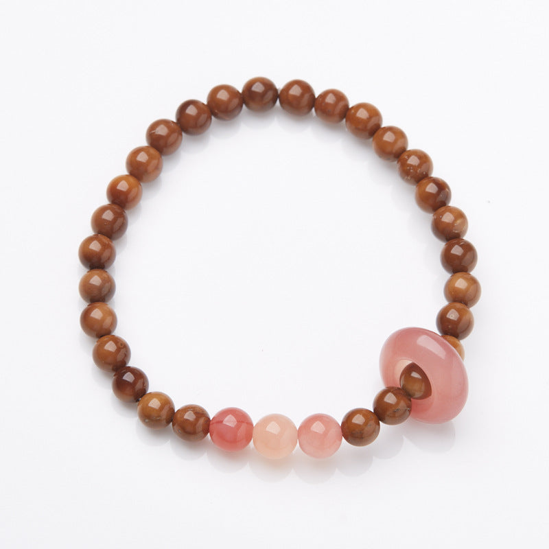 Natural Kuk Bodhi Bracelet Salt Source Agate Simple New Chinese Style Design Wenwan Bracelet Gift for Best Friend