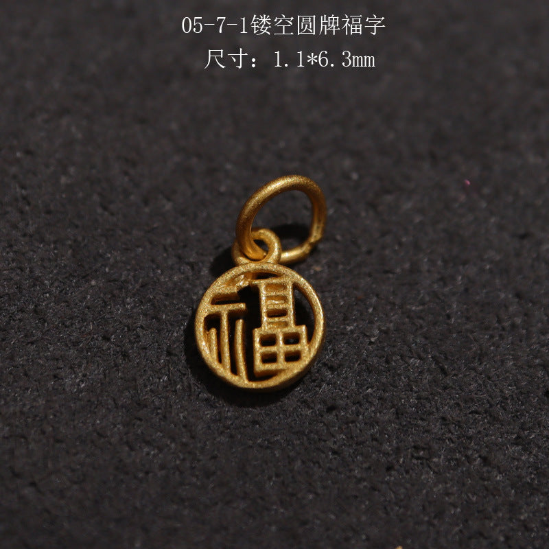 Silver Gold Plated Accessories Small Brand DIY Handmade Jewelry Accessories Butterfly Money Bag Crystal South Red Agate Flowing Style