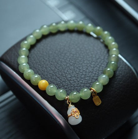 Natural6MM Hetian Jade Bracelet for Women S925Sterling Silver Jade Jewelry Bracelet Gift for Best Friend Wholesale