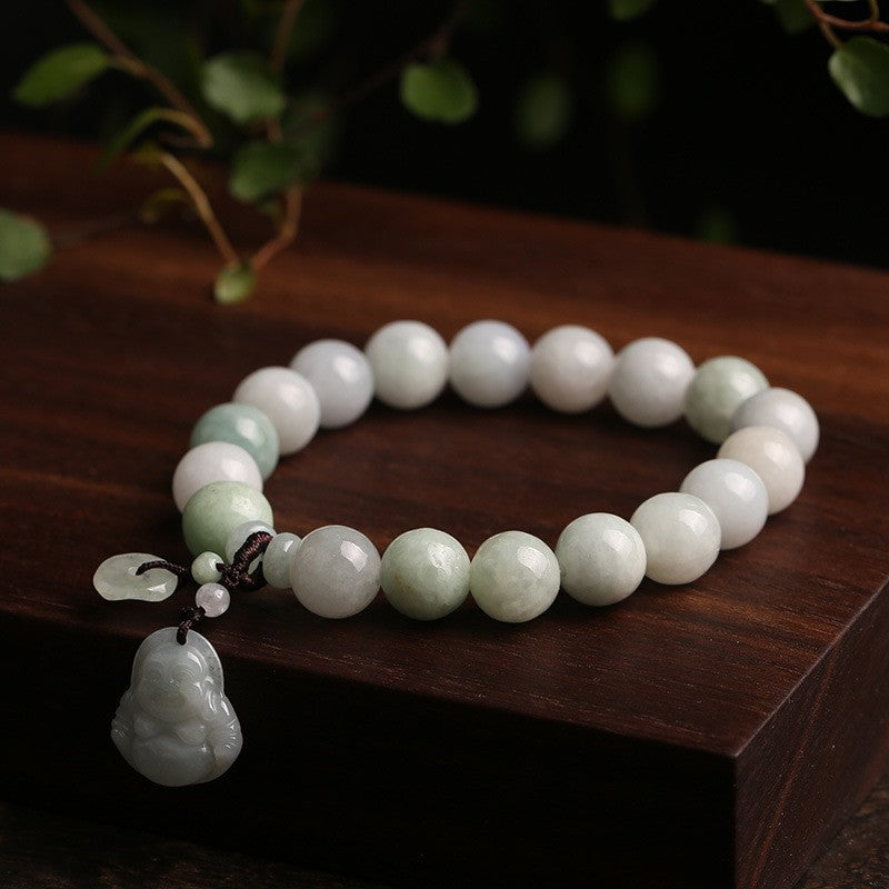 Custom Natural Jade Bracelet for Women New Chinese Style National Style Jadeite Bracelet High-end Gift