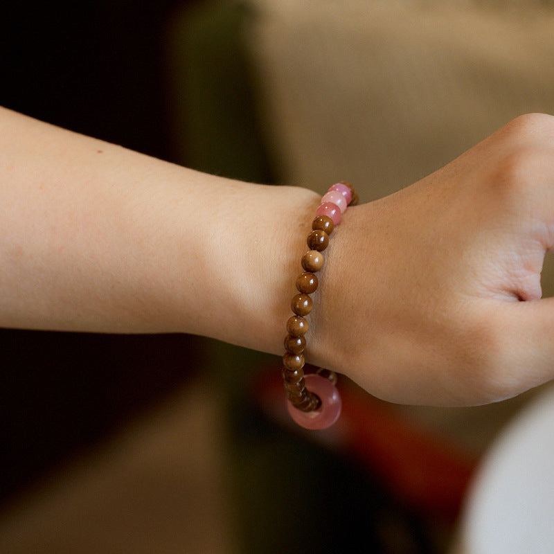 Natural Kuk Bodhi Bracelet Salt Source Agate Simple New Chinese Style Design Wenwan Bracelet Gift for Best Friend