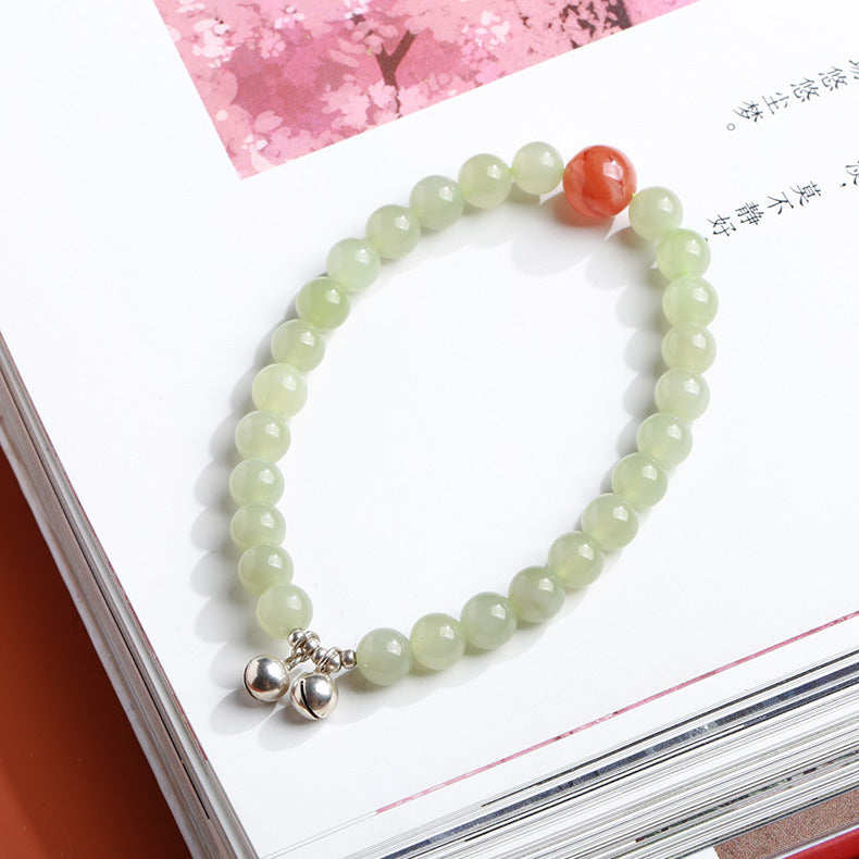 Natural6MM Hetian Jade Bracelet for Women S925Sterling Silver Jade Jewelry Bracelet Gift for Best Friend Wholesale