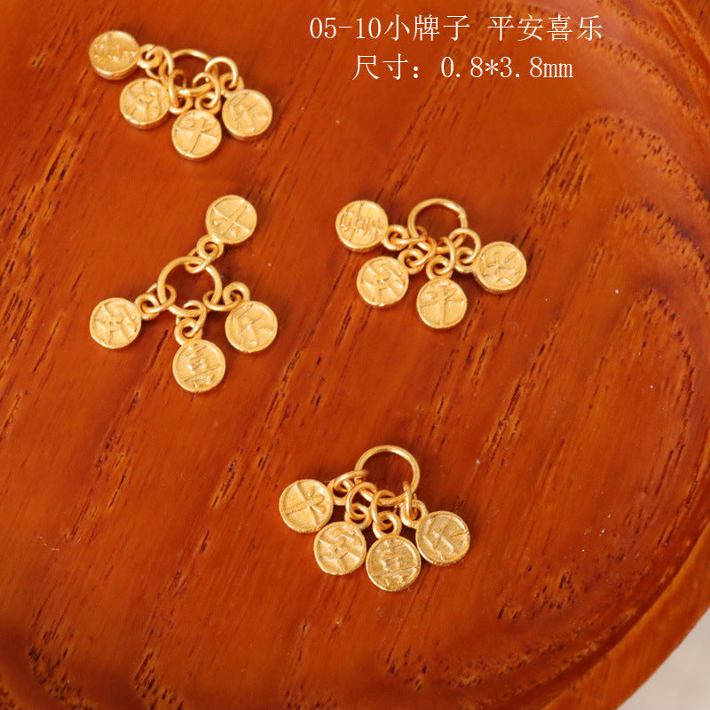 Silver Gold Plated Accessories Small Brand DIY Handmade Jewelry Accessories Butterfly Money Bag Crystal South Red Agate Flowing Style