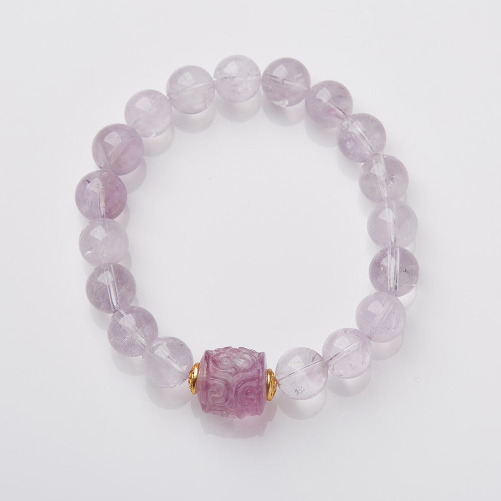 Nine violet fire carrier bracelet female/amethyst amethyst amethyst ghost design crystal gemstone DIY bracelet
