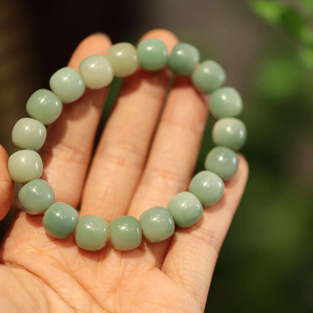 Original Natural Bodhi Root Hand Skewers/White Jade Bodhi 108 Buddha Bead Rosary/Bodhi Bracelet