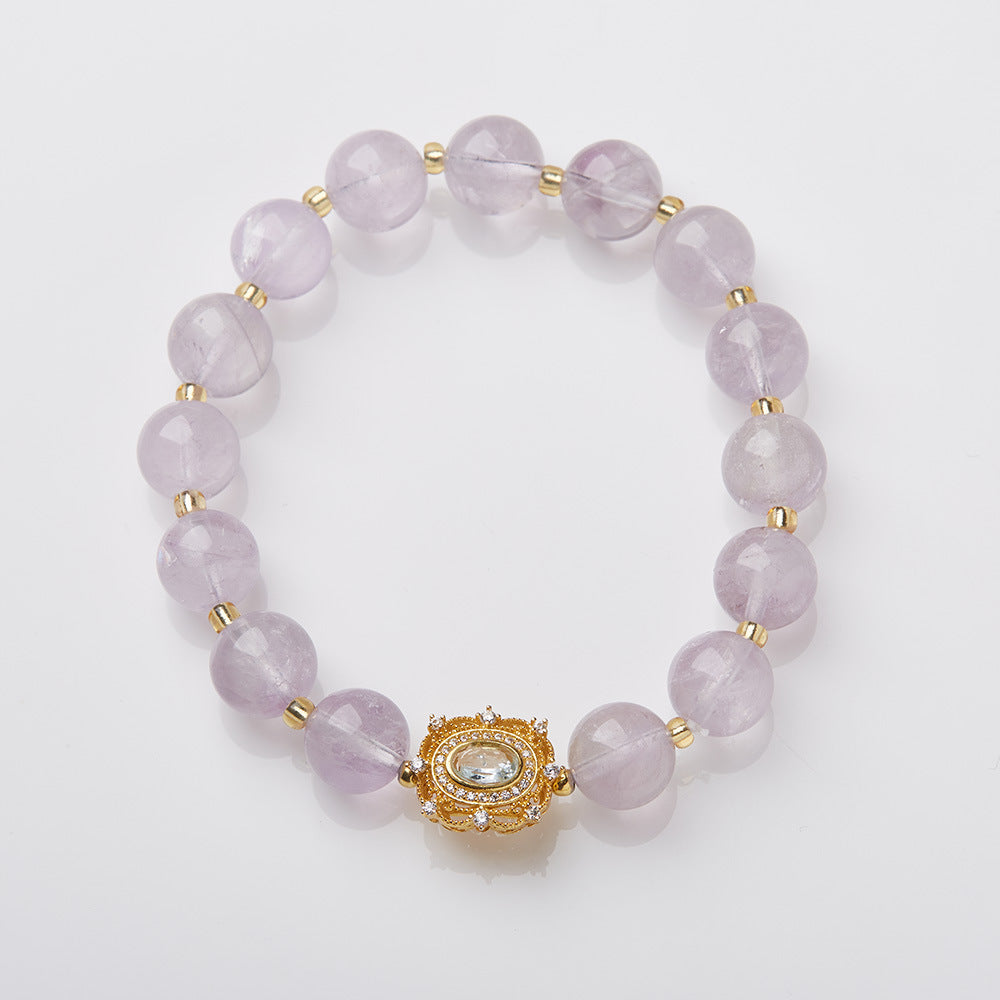 Nine violet fire carrier bracelet female/amethyst amethyst amethyst ghost design crystal gemstone DIY bracelet