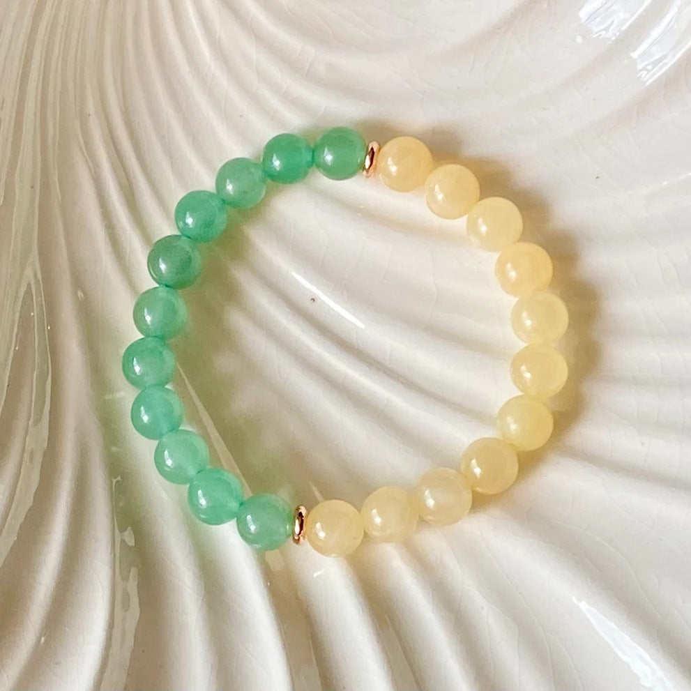 Natural polychrome stone string / men's and women's bracelet / meditation healing bracelet