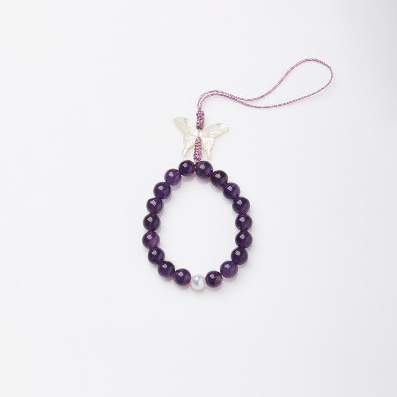 Nine violet fire carrier bracelet female/amethyst amethyst amethyst ghost design crystal gemstone DIY bracelet