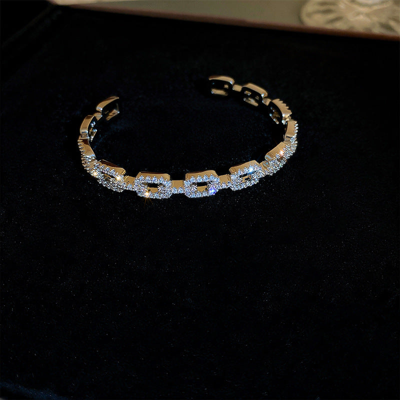 Diamond-encrusted ladies bracelet